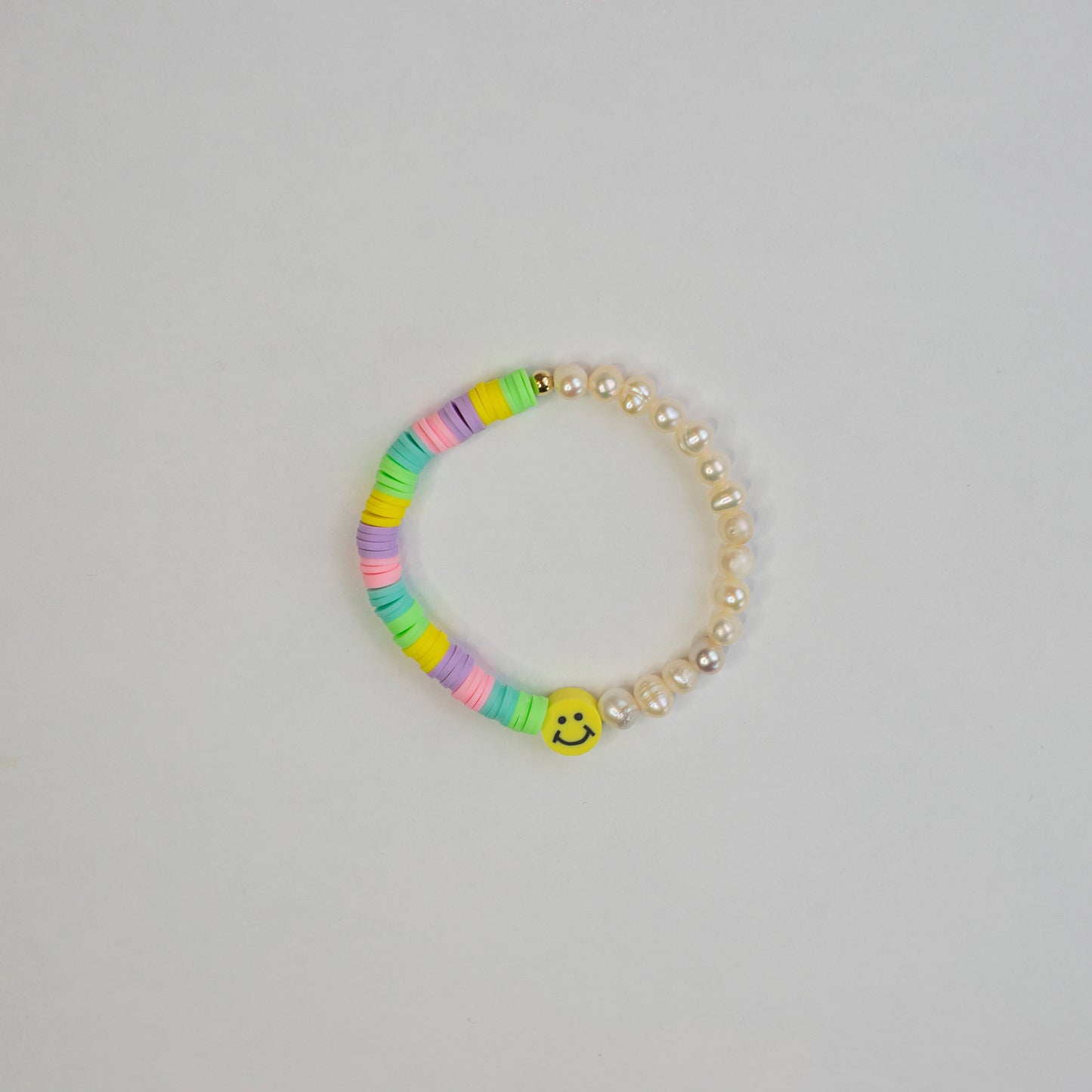 Pulsera - Happy face con perla