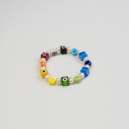 Pulsera de Perla barroca ojos y hongos