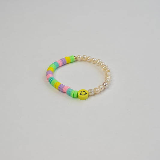 Pulsera - Happy face con perla